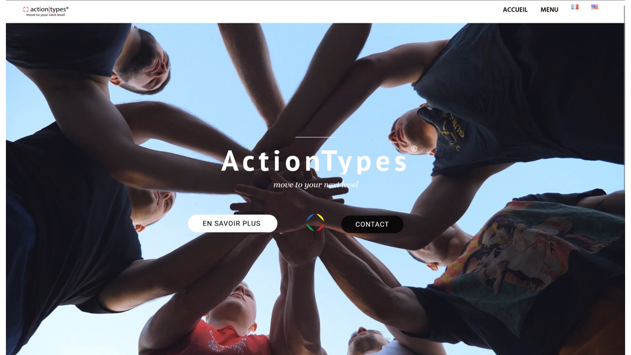 Page Accueil site web actiontypes.com